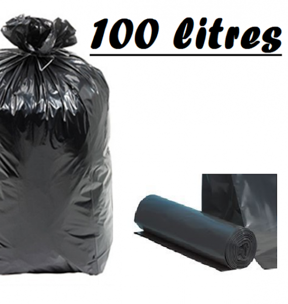 Sac poubelle 100 litres noir renforce: fabricant - Voussert