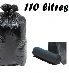 SAC POUBELLE NOIR 110L 70X108 CM - 43 MICRONS (200 U)
