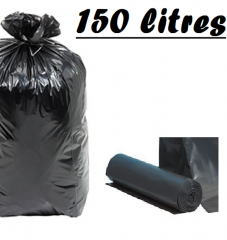 SAC POUBELLE NOIR 150L 90X115 CM - 63 MICRONS (100 U)