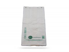 SAC LIASSE 26+12X45 CM BLANC BIO COMPOSTABLE 14 MICRONS CONFORME LOI (2000 U)