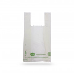 SAC BRETELLES BIOCOMPOSTABLE MATIERE VIERGE 25+6+6X44 CM 15µ BIOSOPH'T (2000 U)