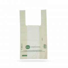 SAC BRETELLES VERT BIOCOMPOSTABLE 25+6+6X44 CM 12µ BIOSOPH'T (1000 U)