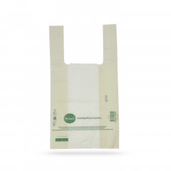 SAC BRETELLES VERT BIOCOMPOSTABLE 23+6.5+6.5X42 CM 13µ BIOSOPH'T (1000 U)