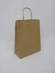 SAC PAPIER KRAFT BRUN 18+8X22 CM POIGNEES TORSADEES (50 U)