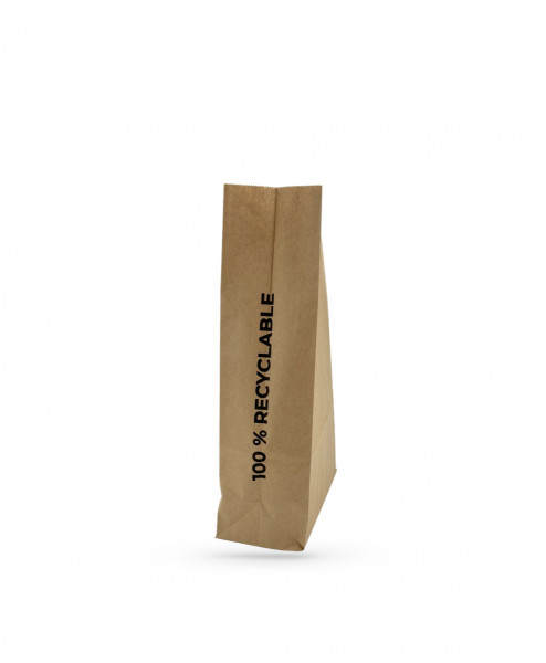 SAC SOS EN PAPIER KRAFT BRUN 180X100X340 MM 70 GRS MATIERE RECYCLE (500 U)