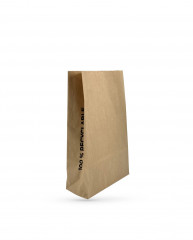 SAC SOS EN PAPIER KRAFT BRUN 180X100X340 70 GRS MATIERE RECYCLE (500 U)