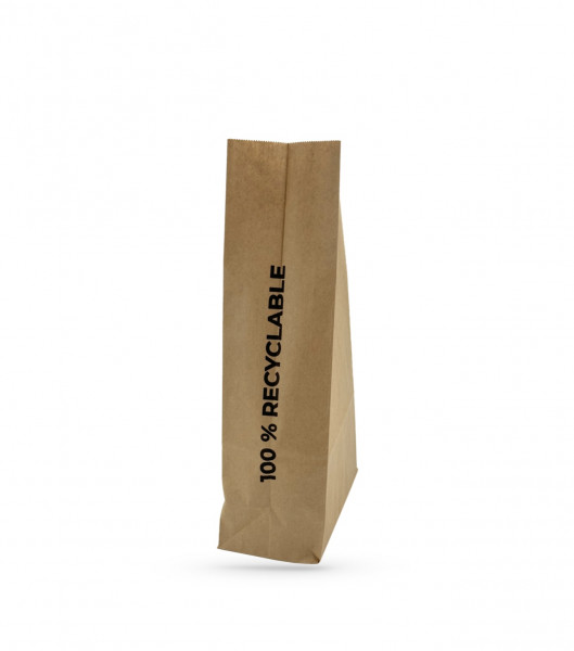 SAC SOS EN PAPIER KRAFT BRUN 220X100X350 MM 70 GRS MATIERE RECYCLE (250 U)