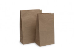 SAC SOS PAPIER KRAFT BRUN 25X14.5X40 CM SPECIAL VENTE A EMPORTER 70 GRS (200 U)