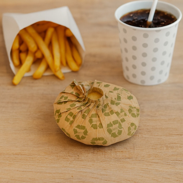 PLEATPAK PAPIER KRAFT BRUN TAILLE M POUR PETIT BURGER (500 U)