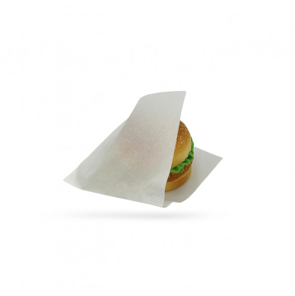 SACHET SANDWICH/BURGER ANTIGRAS BLANC OUVERTURE 2 COTES 15.5X15 CM 40G (1000 U)