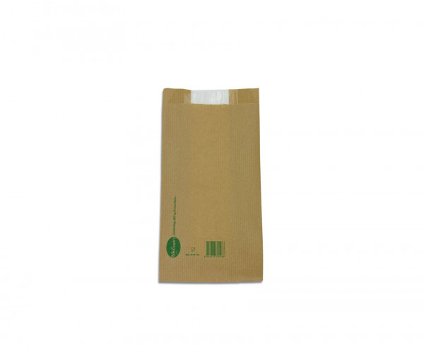 SAC PAPIER BRUN A FENETRE 11+5X21 CM - 35 GRS (1000 U)