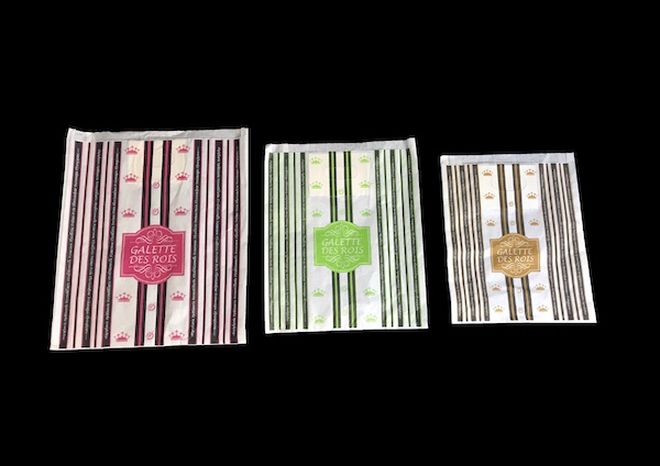 SAC PAPIER KRAFT GALETTE BLANC/FUCHSIA N°35 COLLECTION SMOKING 35X40 CM (100 U)