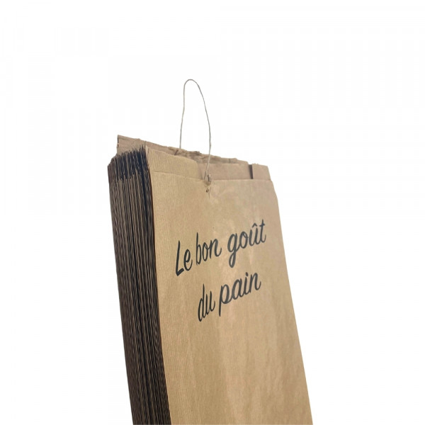 SAC A PAIN KRAFT NOIR LE BON GOUT DU PAIN 18+7X52 CM 40 GRS (1000 U)