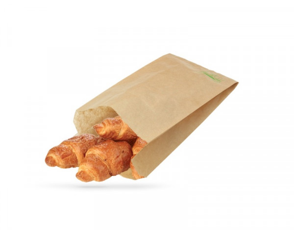 SAC PAPIER BRUN VIENNOISERIES N°4 VERT 140+70X260 MM 32 GRS (1000 U)