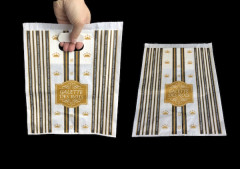 SAC PAPIER KRAFT GALETTE BLANC/BEIGE N°26 COLLECTION SMOKING 26X31 CM (100 U)