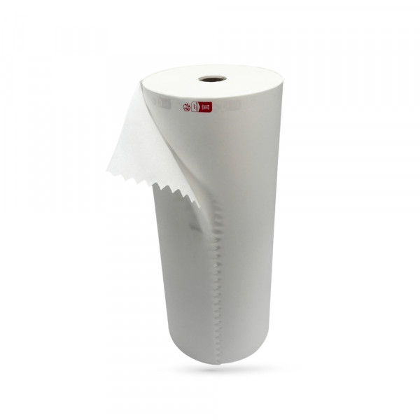 PAPIER INGRAISSABLE BLANC BOBINE=l.50CM RESISTANT HUMIDITE 45G (13U=13KG)