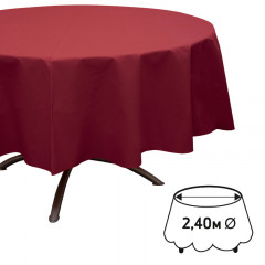 NAPPE RONDE AIRLAID BORDEAUX NON TISSÉ Ø 240 CM (1 U)