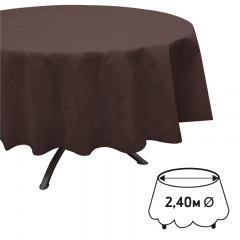 NAPPE RONDE SPUNDBOND CHOCOLAT Ø 240 CM (1 U)