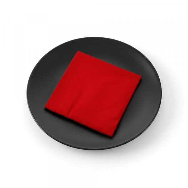 SERVIETTE AIRLAID PREMIUM ROUGE 40X40 CM 60 GRS PLIAGE 1/4 (50 U)
