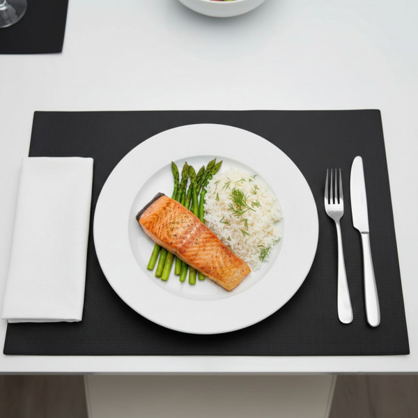 SET DE TABLE NOIR CELLULOSE 31X43 CM 48 GR/M² (500 U)