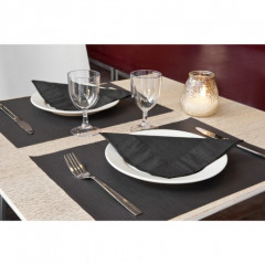 SET DE TABLE NOIR CELLULOSE 31X43 CM - 48 GR/M² (500 U)