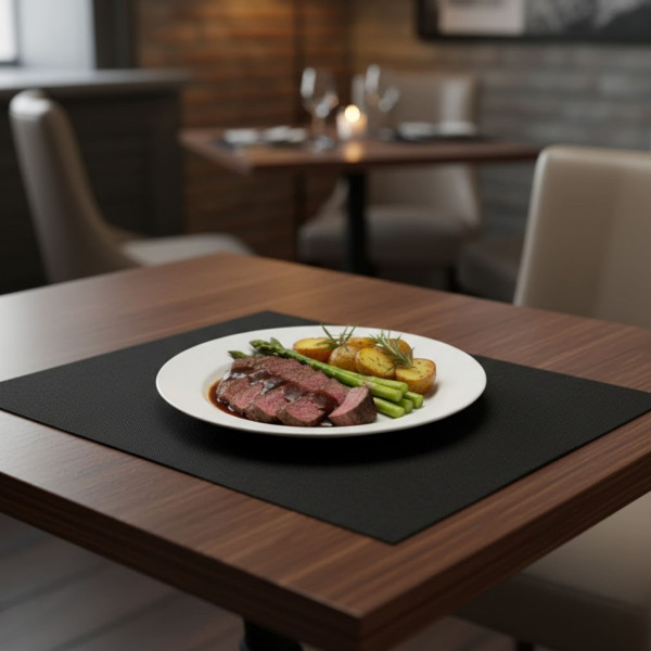SET DE TABLE SPUNBOND NOIR 55GRS 30X40 CM (100 U)