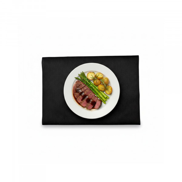 SET DE TABLE SPUNBOND NOIR 55GRS 30X40 CM (100 U)