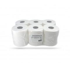 ESSUYAGE BLANC EN BOBINE=450 FEUILLES MICROGAUFFRAGE (F:18.7X19.5CM) 2PLIS (6 U)