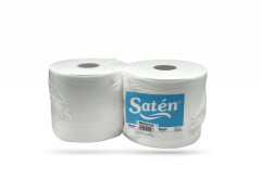ESSUYAGE SATEN LUXE INDUSTRIEL BLANC EN BOBINE l.23 CM X 135 M (2 U)