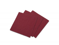 SERVIETTE GAUFREE BORDEAUX COCKTAIL 1/4 20X20 CM (100 U)