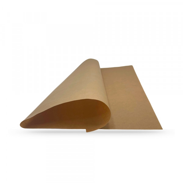 NAPPE KRAFT BRUN EN FEUILLE 60X60 CM NON GAUFREE (500 U)