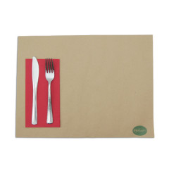 SERVIETTE DOUBLE POINT ROUGE 30X40 CM PLIAGE 1/6 (100 U)