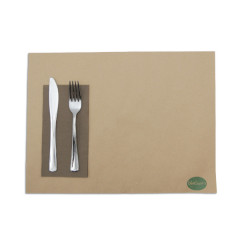 SERVIETTE POINT A POINT CHOCOLAT 30X40 CM PLIAGE 1/6 (100 U)