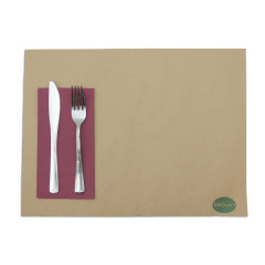 SERVIETTE DOUBLE POINT BORDEAUX 30X40 CM PLIAGE 1/6 (100 U)