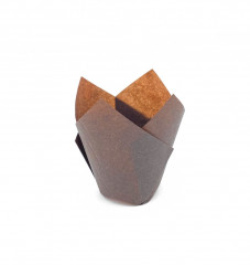 CAISSETTE RONDE TULIPCUP Ø4.5XH.8 CM COULEUR CHOCOLAT (100 U)