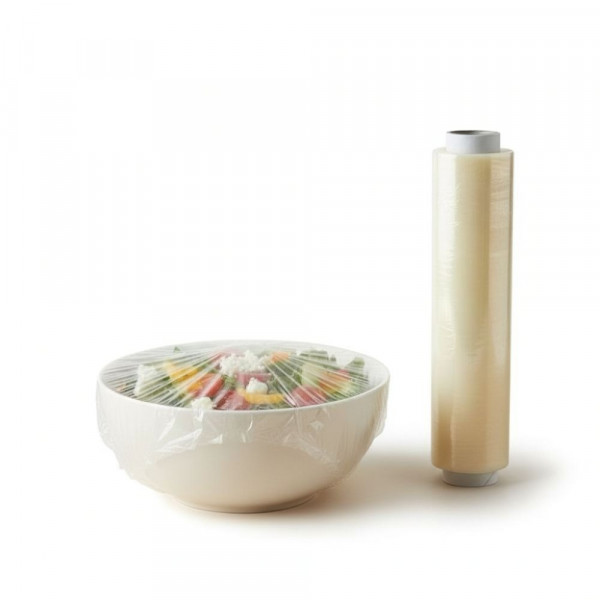 RECHARGE FILM ETIRABLE ALIMENTAIRE BIOCOMPOSTABLE SANS PVC 30 CMX200 M 10µ (4 U)
