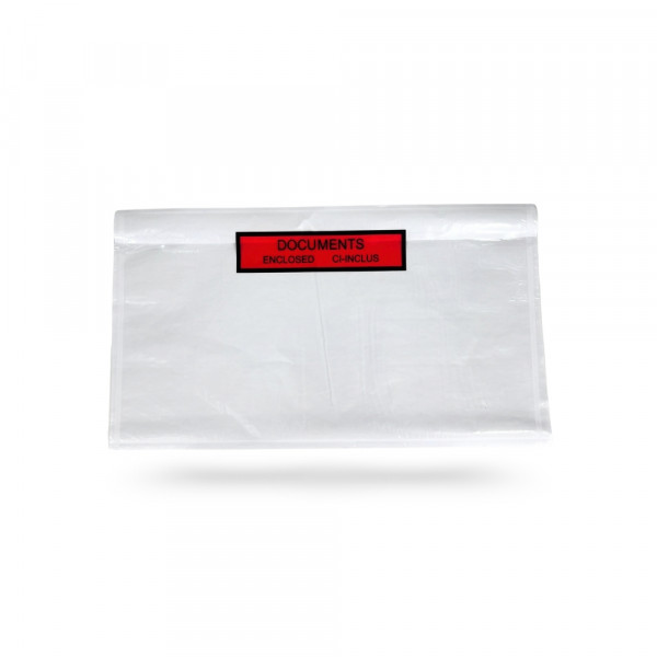 POCHETTE ADHESIVE PORTE DOCUMENT DCI 23.5X13.2 CM (1000 U)