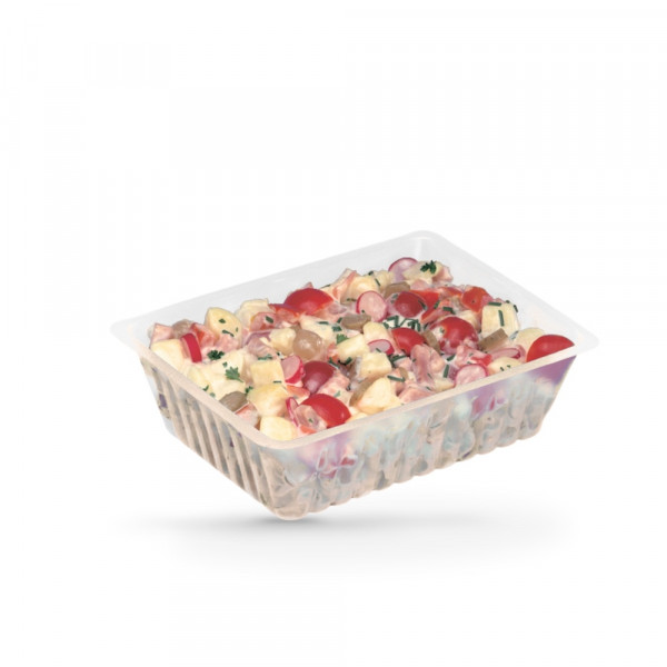 BARQUETTE TRAITEUR TRANSPARENTE 1000 GRS 18.9X14.4X5.4 CM (-5° A 80°C) (250 U)