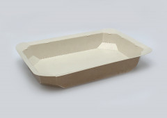 BARQUETTE SCELLABLE EN CARTON BRUN 510 GRS 192X137X27 MM (-20° A 120°C) (65 U)