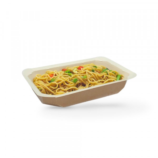 BARQUETTE SCELLABLE EN CARTON BRUN 510 GRS 19.2X13.7X2.7 CM (-20° A 120°C)(65 U)
