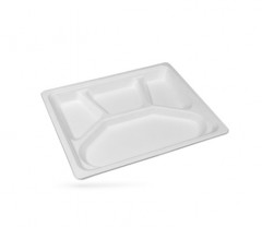 PLATEAU REPAS CANNE A SUCRE 4 CPTS L.225Xl.173XH.20.6 MM (50 U)