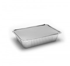 BARQUETTE ALUMINIUM 1000 ML RIS 220X158X52 MM AVEC OPERCULE (50 U)