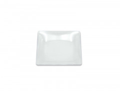 ASSIETTE CARRE TRANSPARENTE LUXE EN PLASTIQUE 110X110X13 MM (10 U)