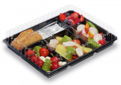 COUVERCLE TRANSPARENT POUR PLATEAU REPAS 5 COMPARTIMENTS (C4B115/115A) (50 U)