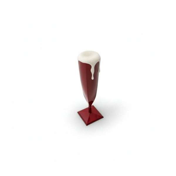 FLUTE A CHAMPAGNE REUTILISABLE COULEUR BORDEAUX 13 CL (10 U)