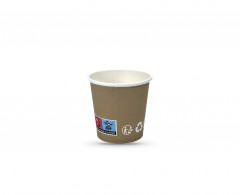 GOBELET CARTON BRUN/BLANC 4OZ-120ML 62X45X49 MM (COUVERCLE=C4B161A) (50 U)