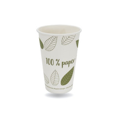 GOBELET 100% PAPIER 12OZ-360ML POUR BOISSON CHAUDE (COUVERCLE=C4B161F) (50 U)