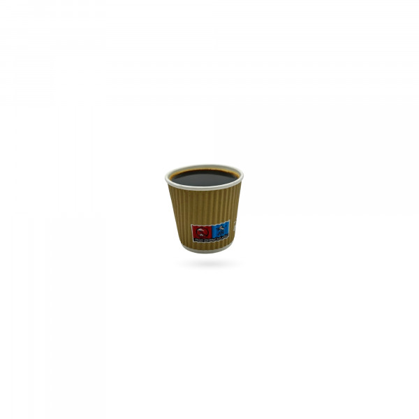 GOBELET CARTON ONDULE BRUN INTERIEUR BLANC 4OZ-12CL 6.2X4.5X5.9 CM (50 U)