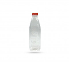 BOUTEILLE TRANSPARENTE CARREE 1L (Bouchon=C4B223AA) (104 U)