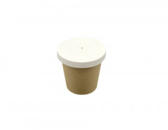 COUVERCLE PAPIER BLANC GOBELET 4OZ (COMPATIBLE=C4B150)(50 U)